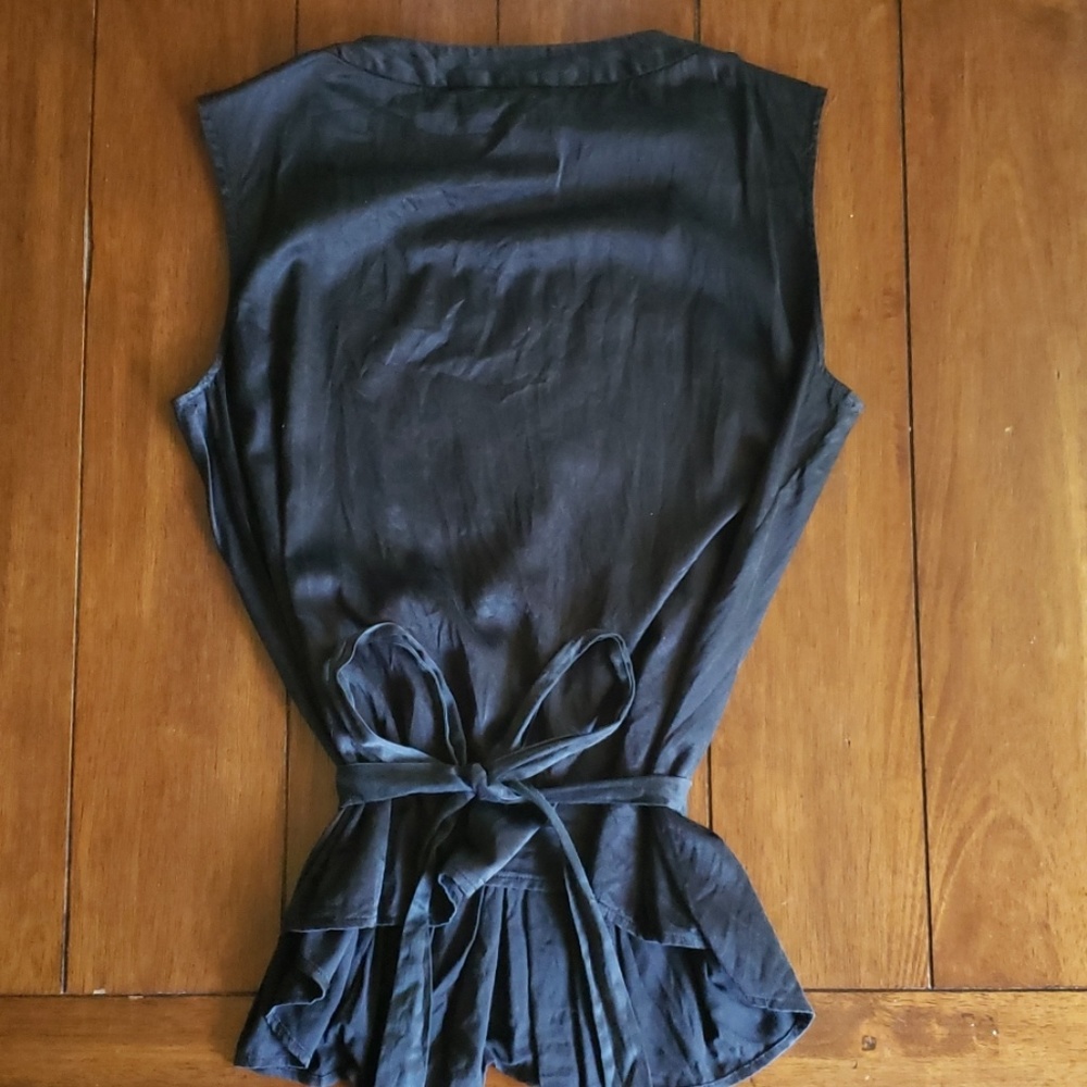 Max Studio tuxedo style silk shirt - Picture 2 of 2